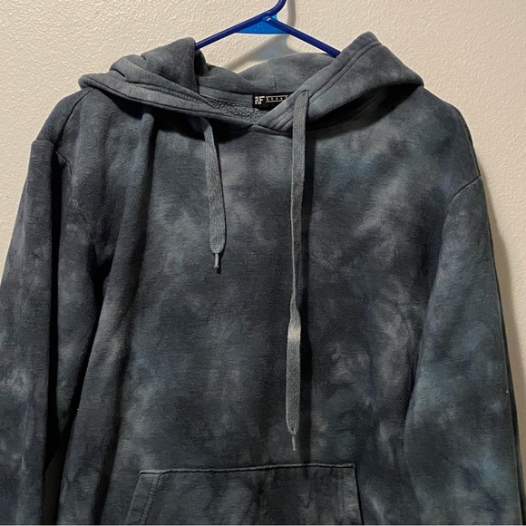 RF Brand Shirt Hoodie Sweatshirt Mens Size Small S Gray ‎ Pockets Draw Sting - Picture 3 of 14